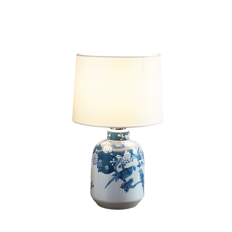 Blue & White Ceramic Ginger Jar Table Lamp