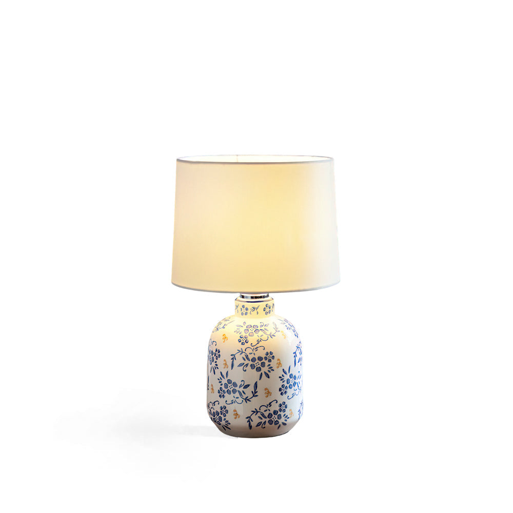 Blue & White Ceramic Ginger Jar Table Lamp