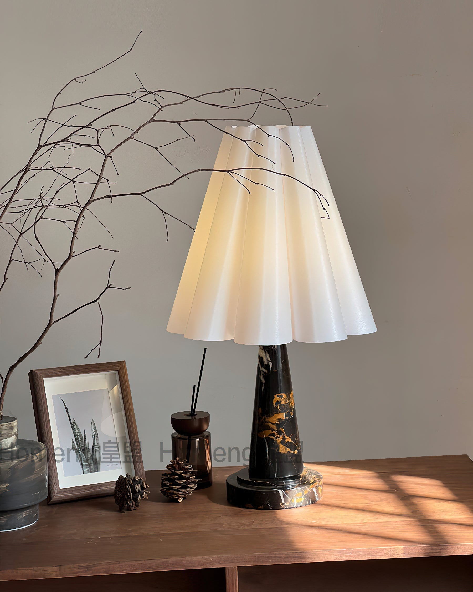 Calvrane Marble Cone Table Lamp