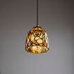 Calvrane Stained Glass Floral Pendant Light