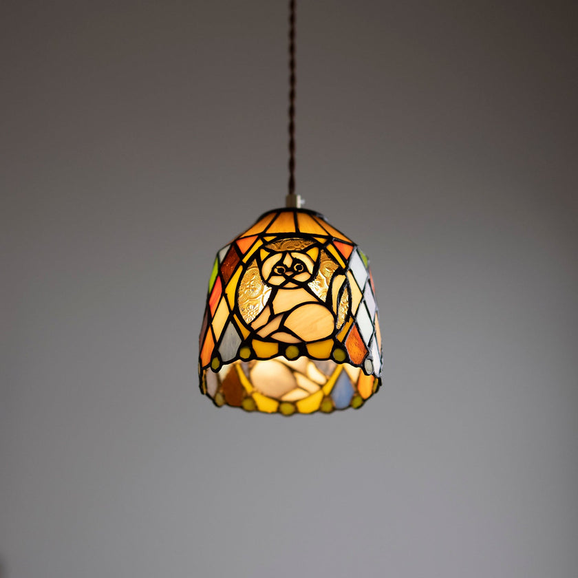 Calvrane Stained Glass Floral Pendant Light