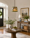 Calvrane Stained Glass Floral Pendant Light