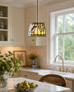 Calvrane Stained Glass Floral Pendant Light