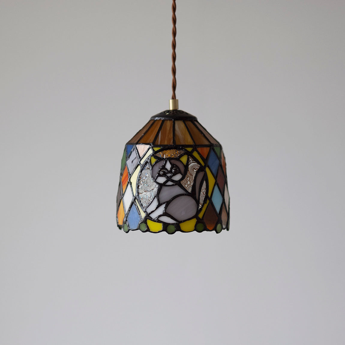 Calvrane Stained Glass Floral Pendant Light