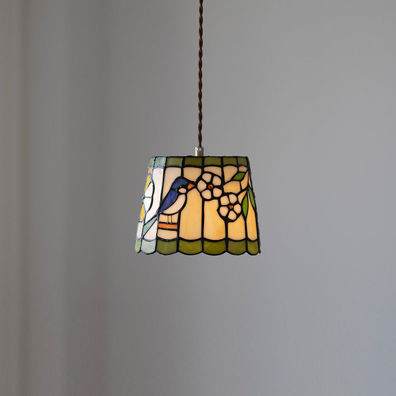Calvrane Stained Glass Floral Pendant Light