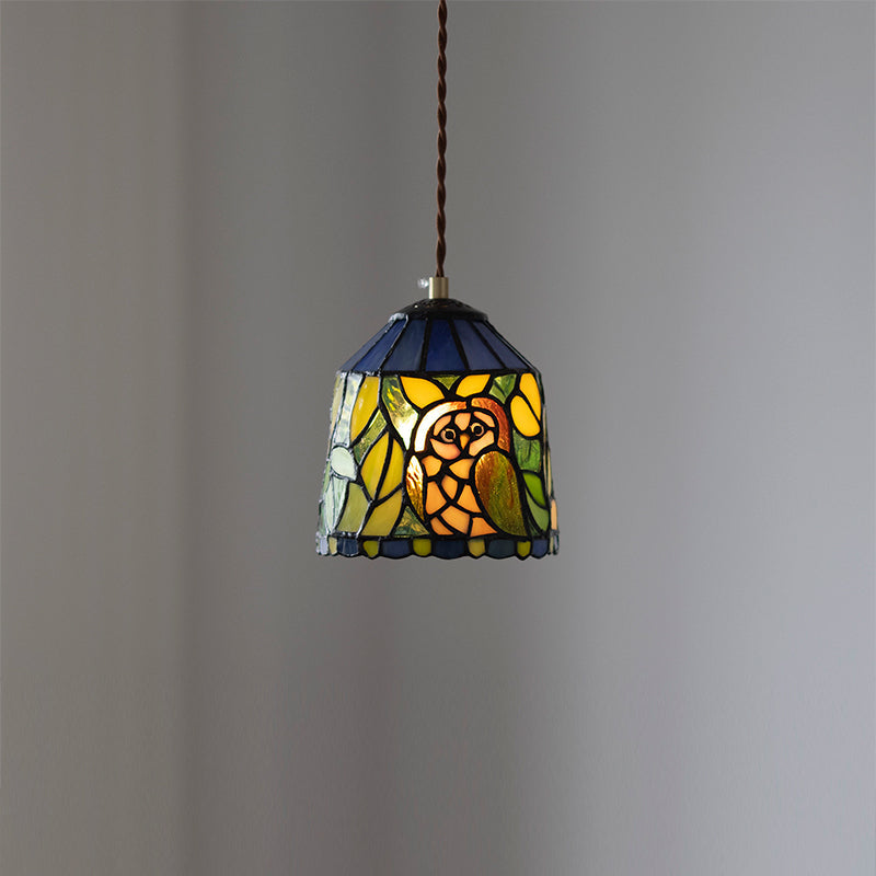 Calvrane Stained Glass Floral Pendant Light