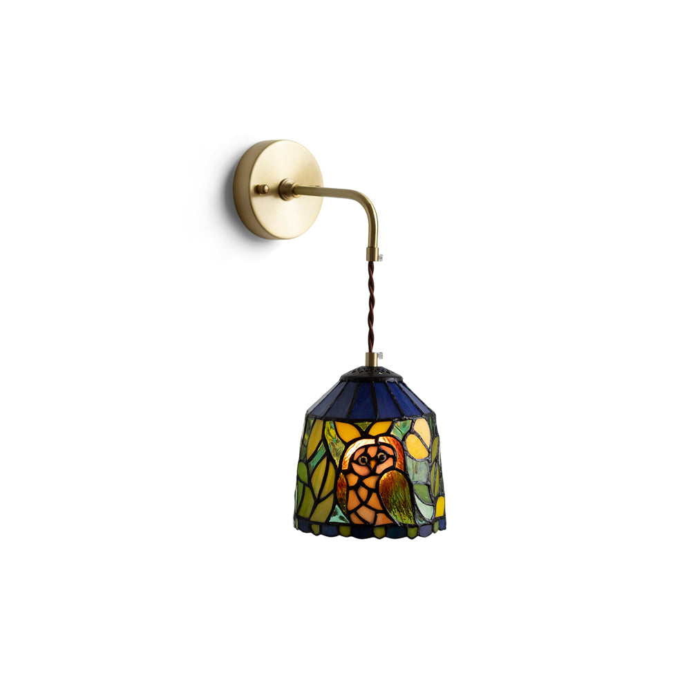 Calvrane Stained Glass Floral Wall Sconce