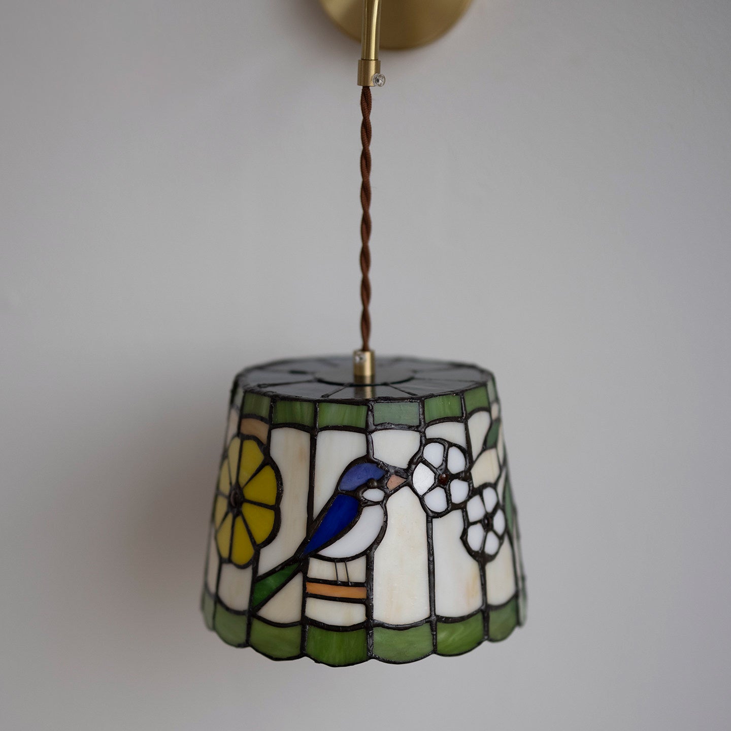 Calvrane Stained Glass Floral Wall Sconce