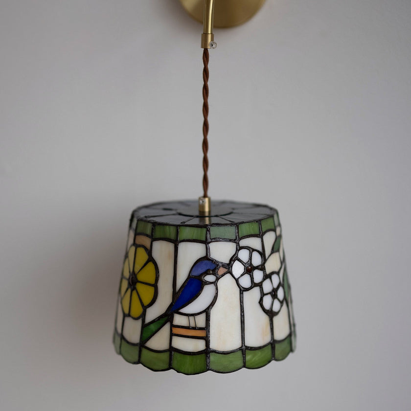 Calvrane Stained Glass Floral Wall Sconce