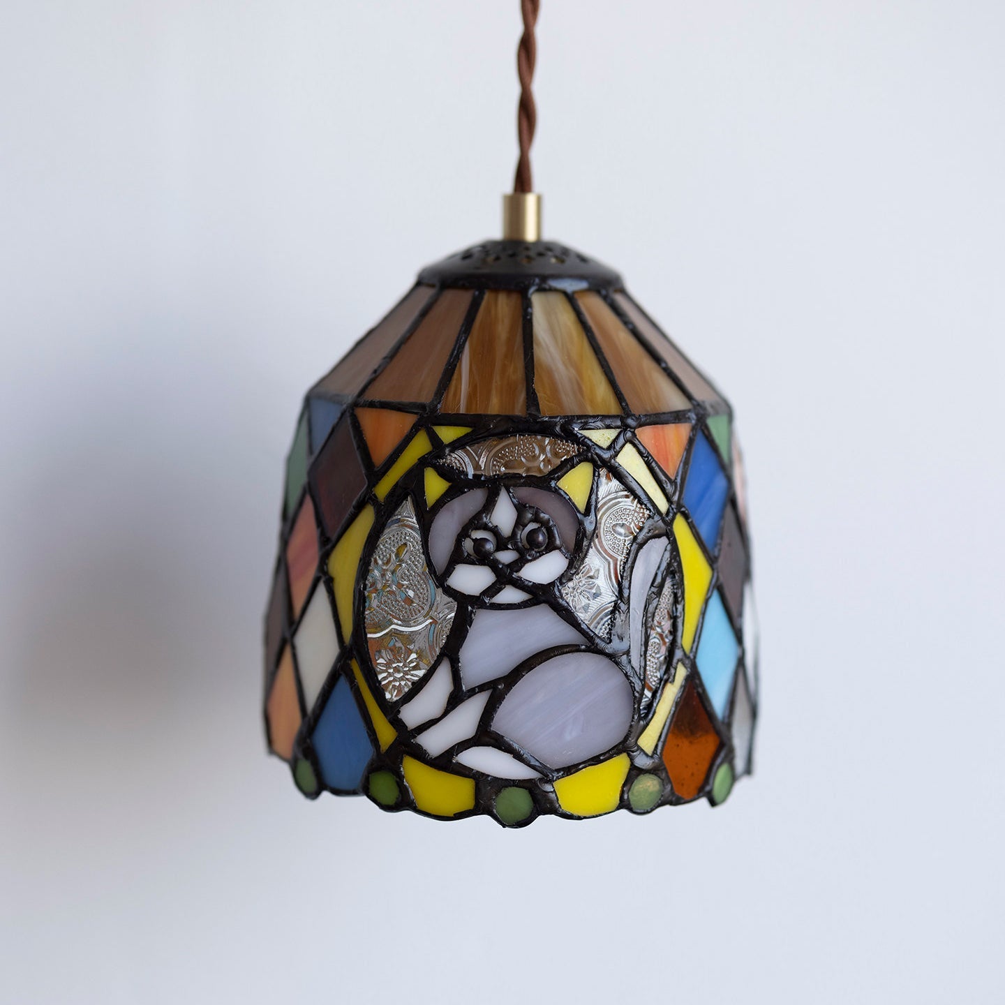 Calvrane Stained Glass Floral Wall Sconce