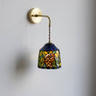 Calvrane Stained Glass Floral Wall Sconce