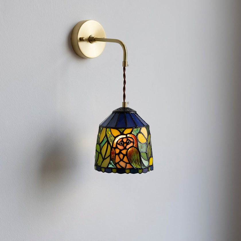Calvrane Stained Glass Floral Wall Sconce
