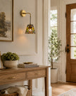 Calvrane Stained Glass Floral Wall Sconce