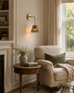 Calvrane Stained Glass Floral Wall Sconce