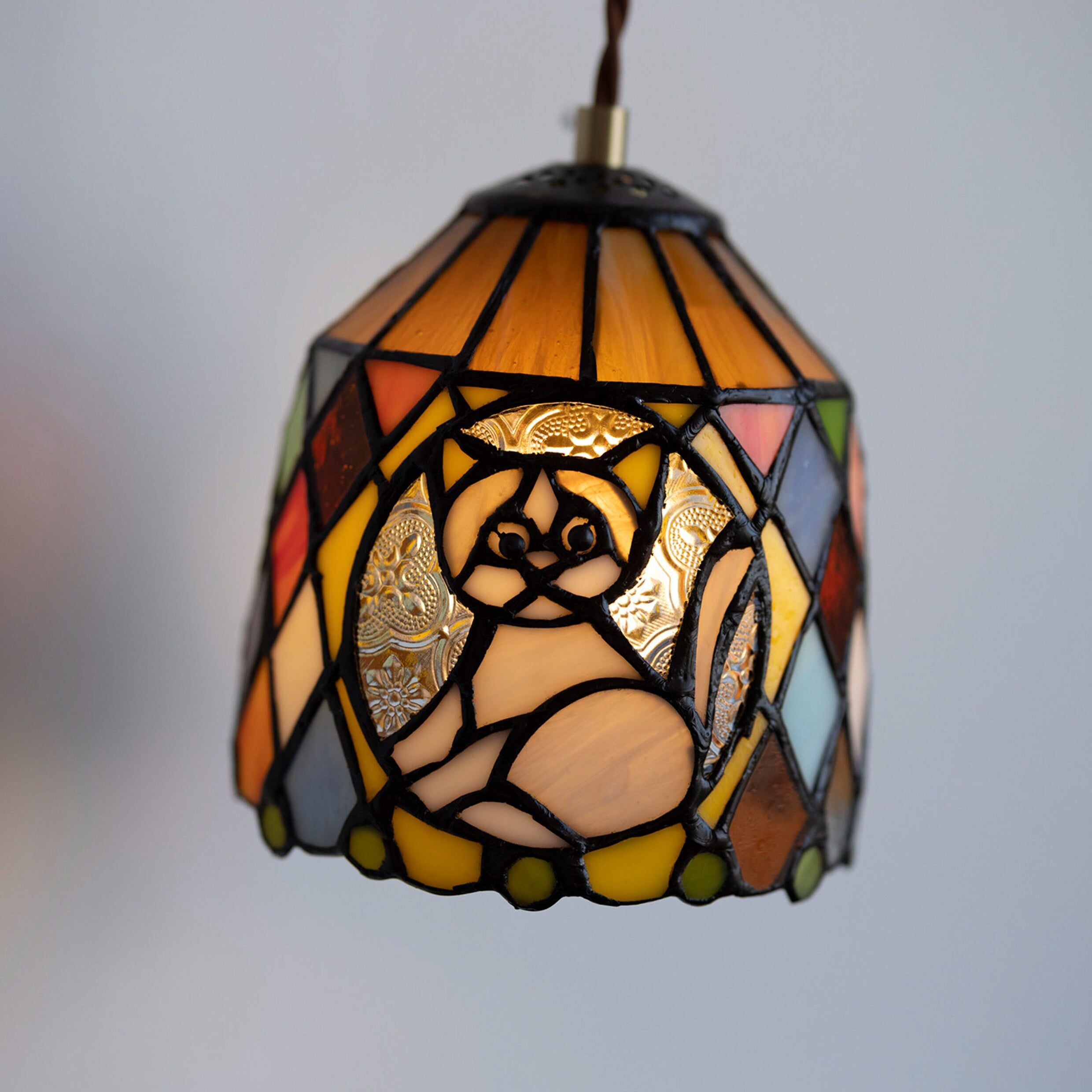 Calvrane Stained Glass Floral Wall Sconce