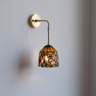 Calvrane Stained Glass Floral Wall Sconce