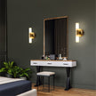 Brass Vintage Dual-Cylinder Glass Wall Sconce
