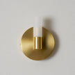 Brass Vintage Dual-Cylinder Glass Wall Sconce