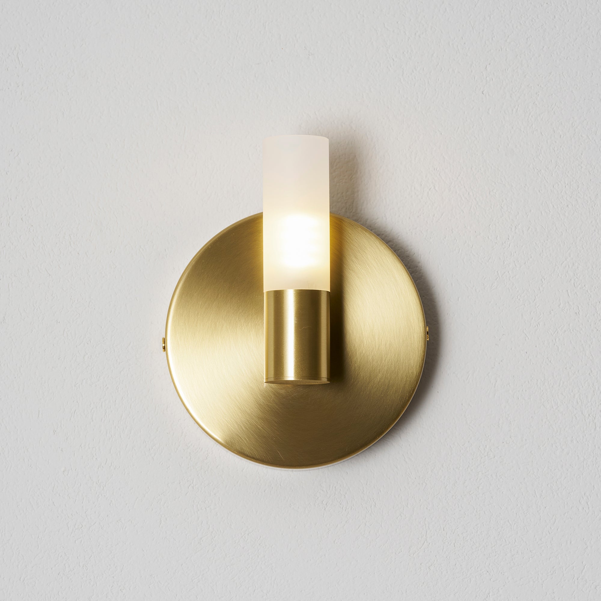Brass Vintage Dual-Cylinder Glass Wall Sconce