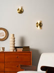 Brass Vintage Dual-Cylinder Glass Wall Sconce