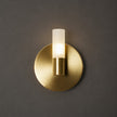 Brass Vintage Dual-Cylinder Glass Wall Sconce