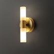 Brass Vintage Dual-Cylinder Glass Wall Sconce