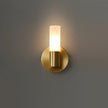 Brass Vintage Dual-Cylinder Glass Wall Sconce