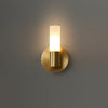 Brass Vintage Dual-Cylinder Glass Wall Sconce