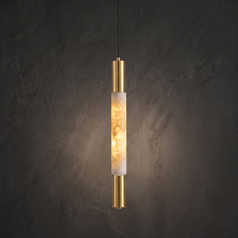 Calvrane Alabaster Tube Pendant Light