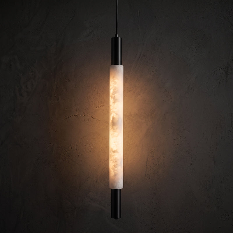 Calvrane Alabaster Tube Pendant Light