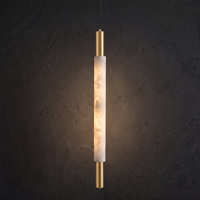 Calvrane Alabaster Tube Pendant Light