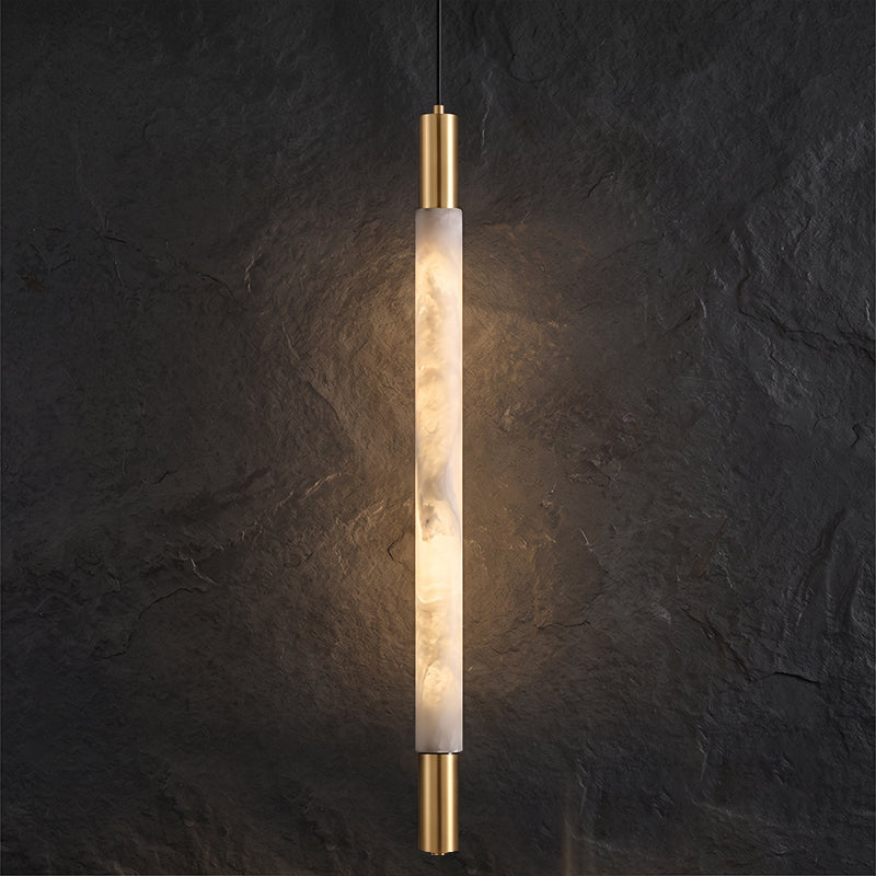 Calvrane Alabaster Tube Pendant Light