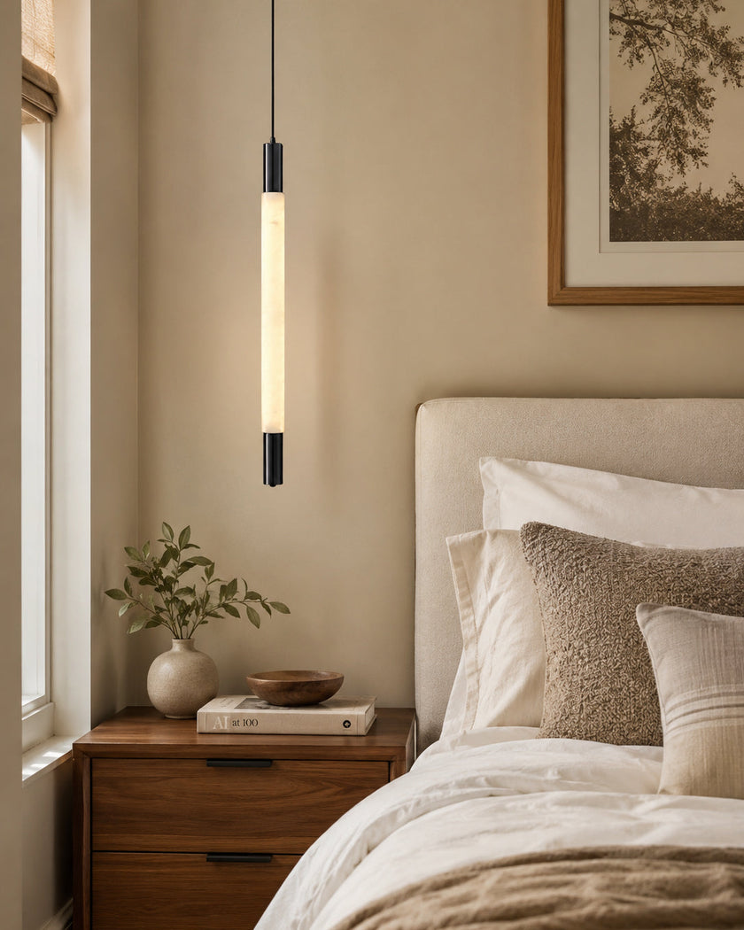 Calvrane Alabaster Tube Pendant Light