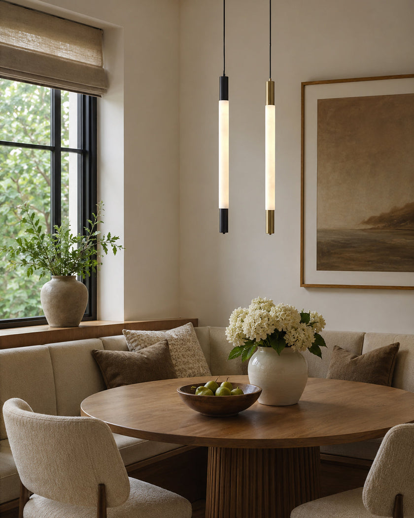 Calvrane Alabaster Tube Pendant Light