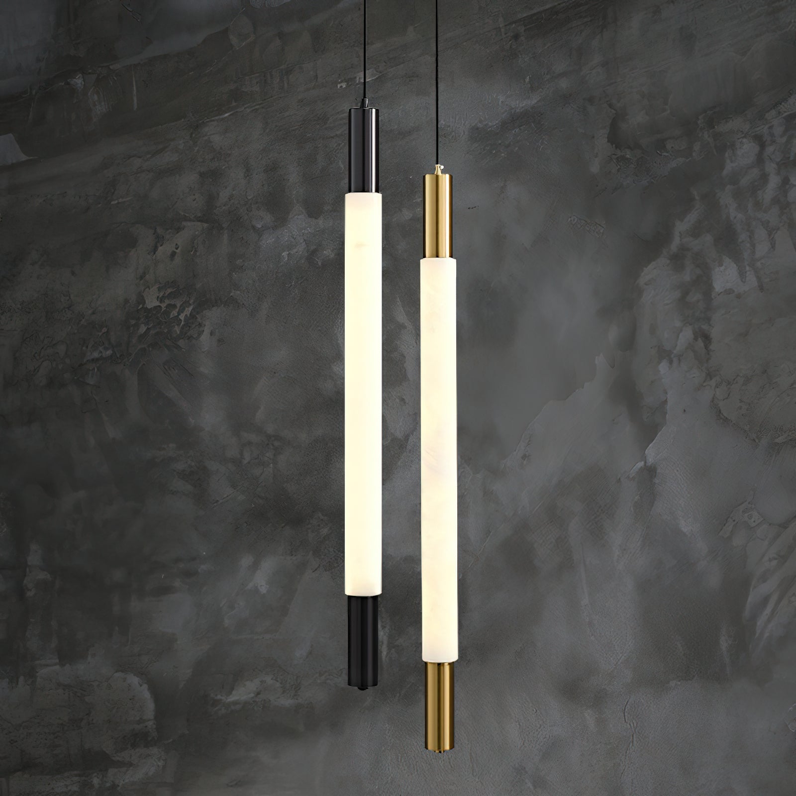 Calvrane Alabaster Tube Pendant Light