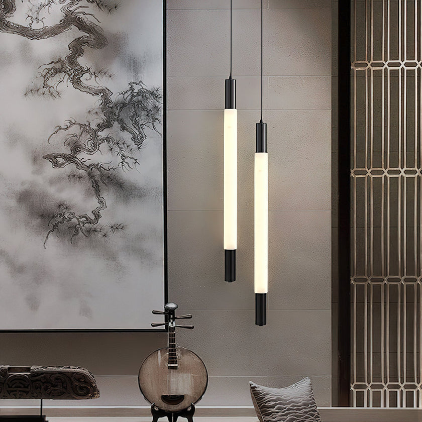 Calvrane Alabaster Tube Pendant Light