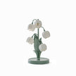 Art Deco Orchid Pattern Metal Table Lamp