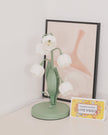 Art Deco Orchid Pattern Metal Table Lamp