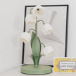 Art Deco Orchid Pattern Metal Table Lamp