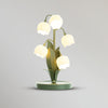 Art Deco Orchid Pattern Metal Table Lamp