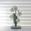 Art Deco Orchid Pattern Metal Table Lamp