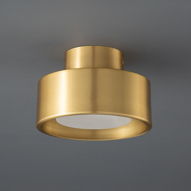 Brass Puck Flush Mount Ceiling Light