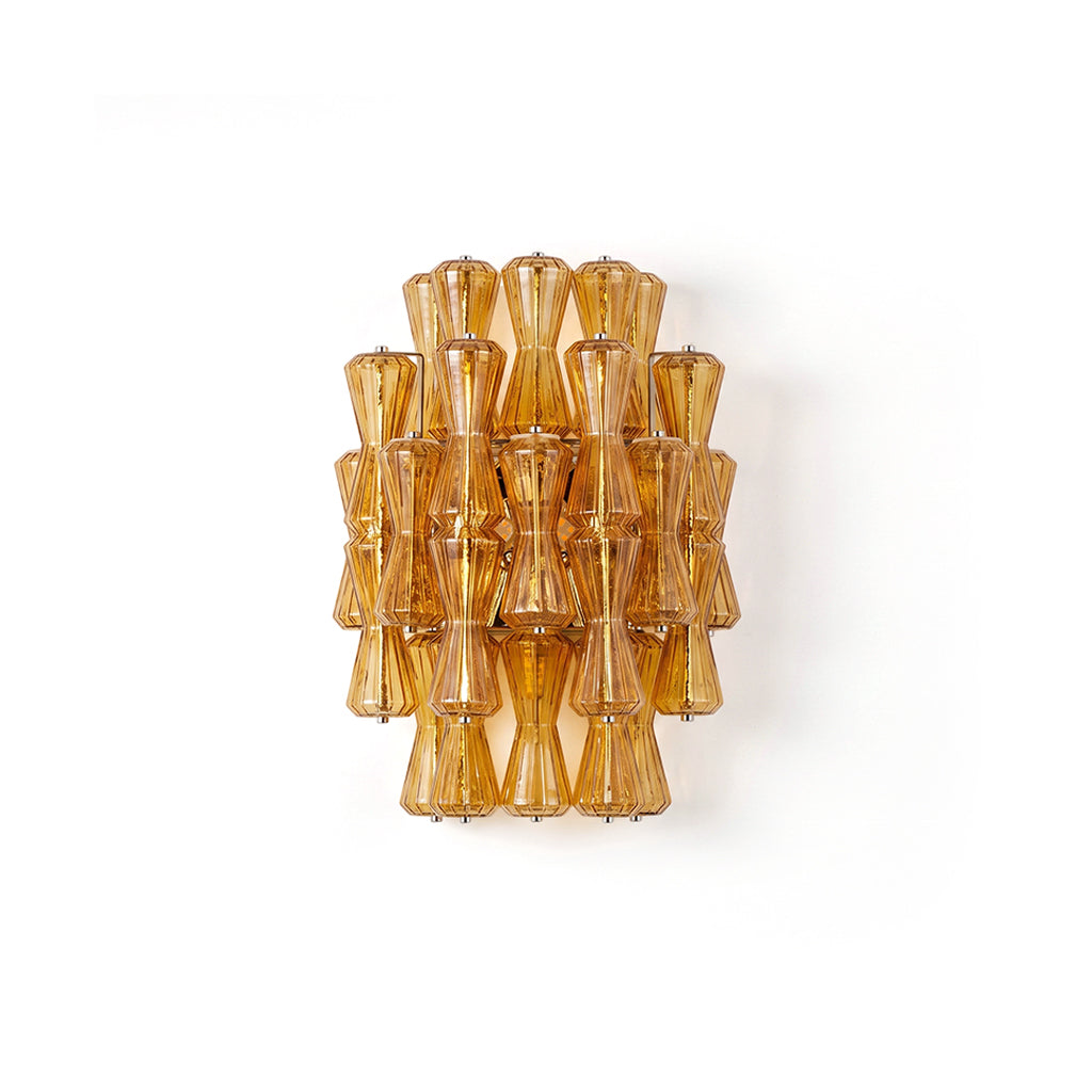 Calvrane Ribbed Glass Tiered Wall Sconce