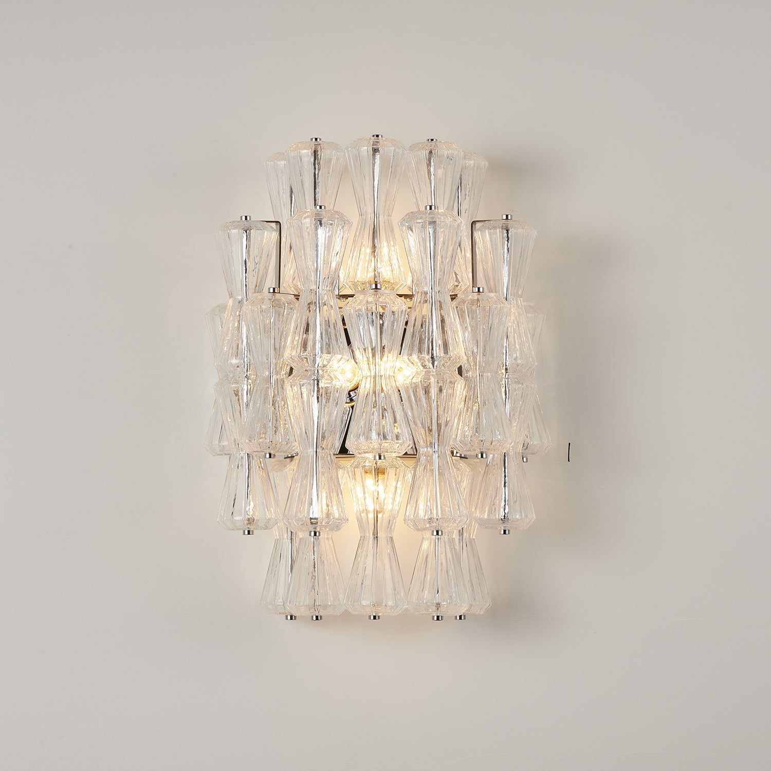 Calvrane Ribbed Glass Tiered Wall Sconce