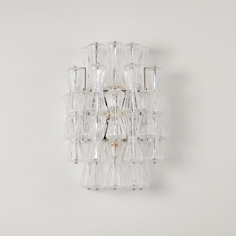 Calvrane Ribbed Glass Tiered Wall Sconce