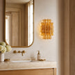 Calvrane Ribbed Glass Tiered Wall Sconce