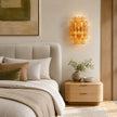Calvrane Ribbed Glass Tiered Wall Sconce