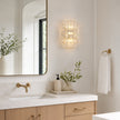 Calvrane Ribbed Glass Tiered Wall Sconce