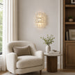 Calvrane Ribbed Glass Tiered Wall Sconce