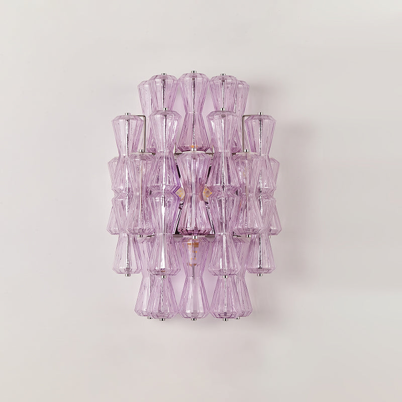 Calvrane Ribbed Glass Tiered Wall Sconce